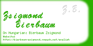 zsigmond bierbaum business card